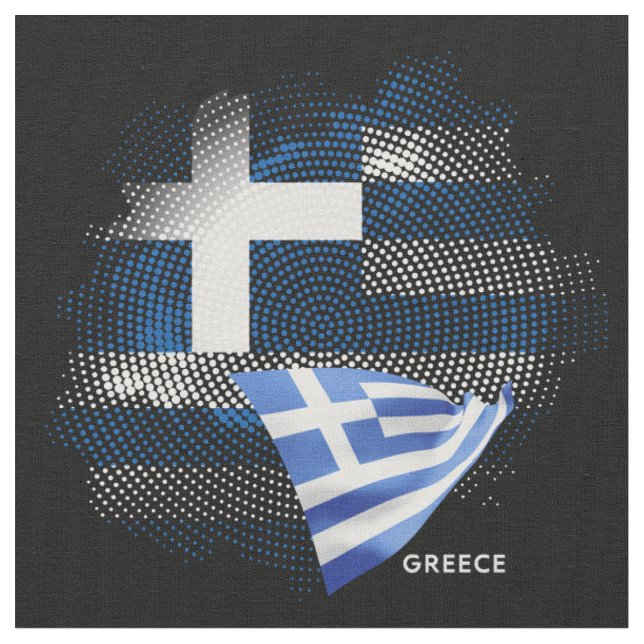 Greklands flagga tyg (Närbild)