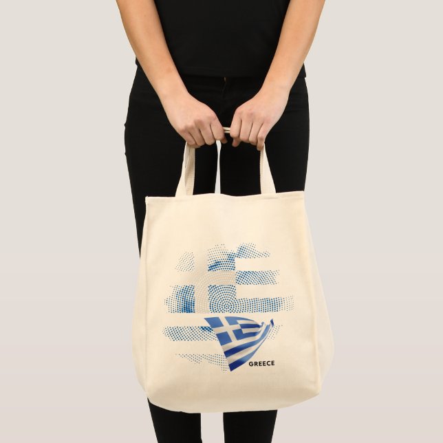 Greklands flagga tygkasse (Framsida (produkt))