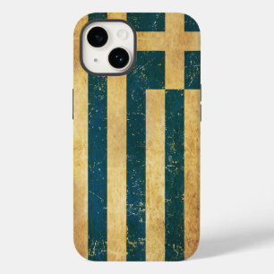 Greklands Flagga Vintage Grunge
