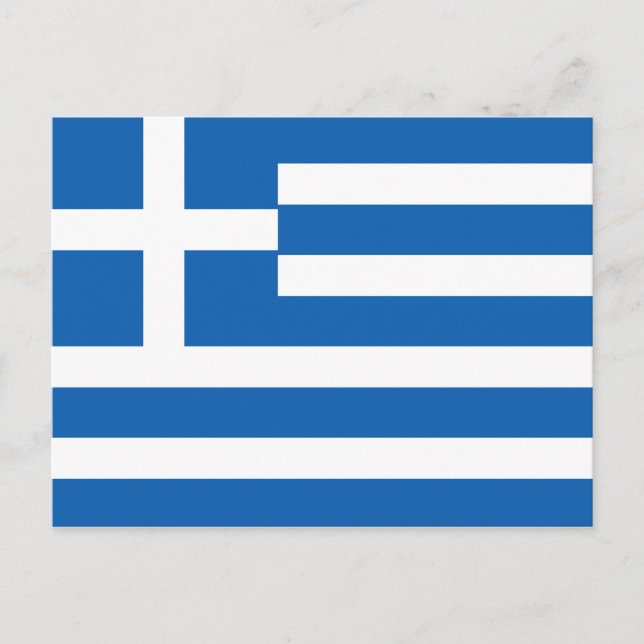Greklands flagga vykort (Framsida)