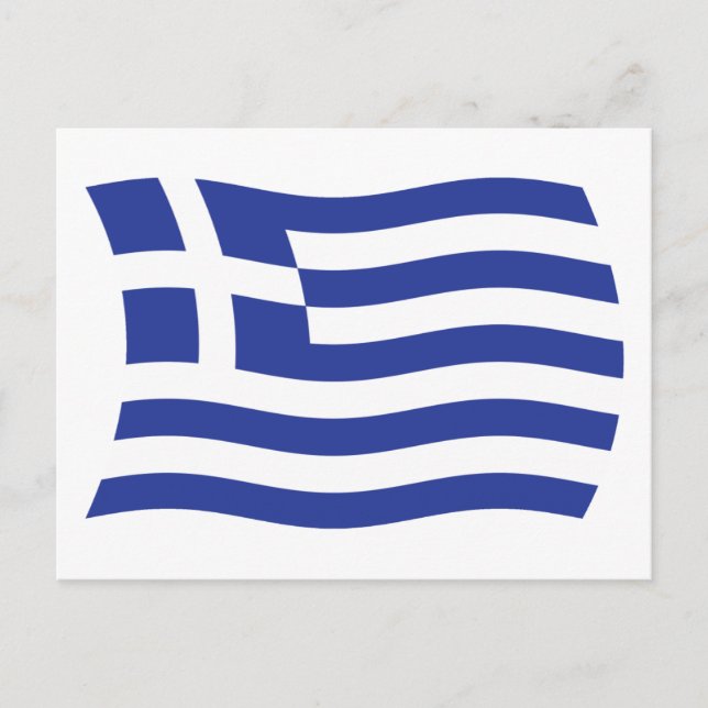 Greklands Flagga vykort (Framsida)