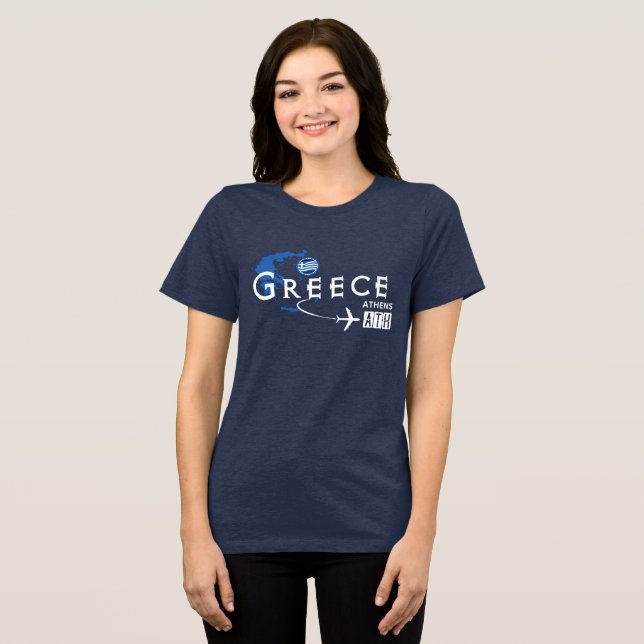 Greklands flygkod T-shirt (Framsida Full)