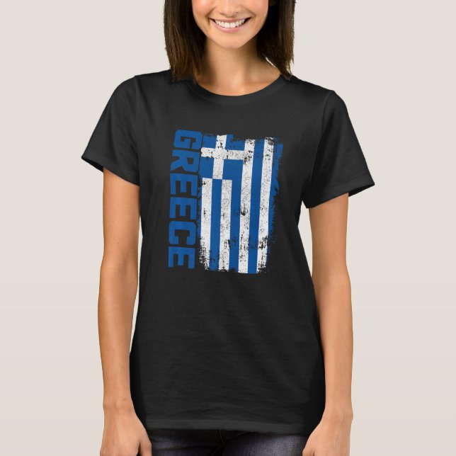 Greklands grekiska Flagga Pride 1 T Shirt (Framsida)