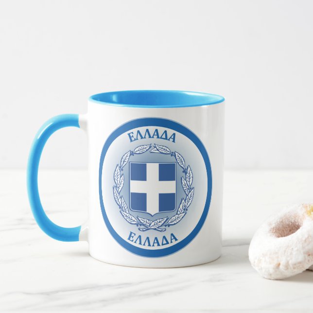 Greklands kulturarvssymbol mugg (Med munk)