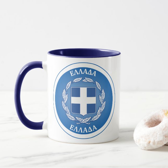 Greklands kulturarvssymbol mugg (Med munk)
