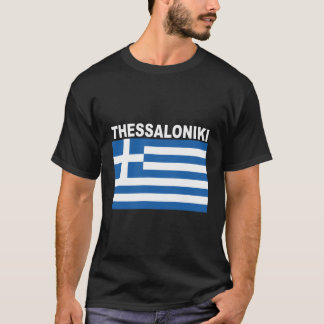 Greklands nationella Flagga och Thessaloniki T Shirt