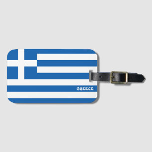 Greklands nationella Flagga Patriotic Bagagebricka
