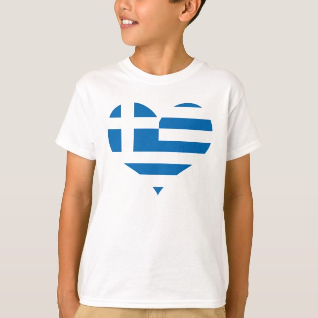 Greklands nationella flagga t shirt (Framsida)