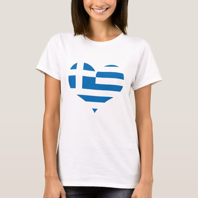 Greklands nationella flagga t-shirt (Framsida)