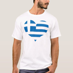 Greklands nationella flagga tee shirt