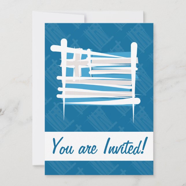 Greklands pensel, Flagga Inbjudningar (Framsida)