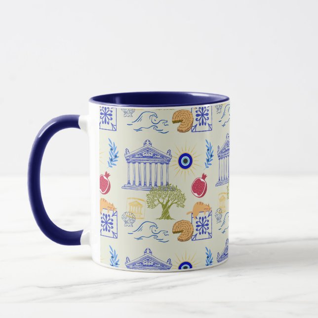 Greklands semester minimalism mugg (Vänster)