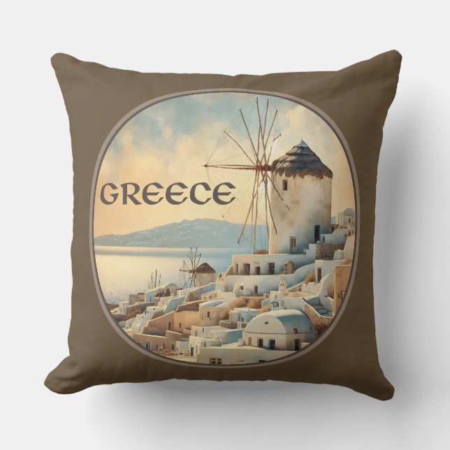 Greklands vindkraftverk i Mykonos Kudde (Framsida)