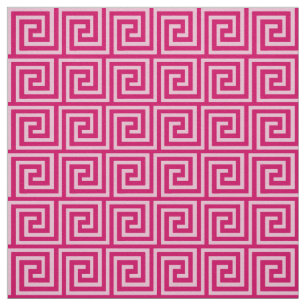 Greknyckeln, fuchsia och tänder - rosor tyg