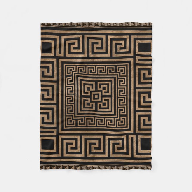 Greknyckelprydnad - grekisk slingringar - guld på fleecefilt (Framsidan)