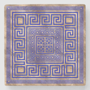 Greknyckelprydnad - Lapis Lazuli och guld Stenunderlägg