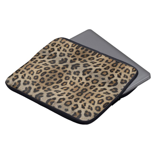 Grely chic leopard päls djuravtryck mönster roligt laptop fodral (Framsida topp)