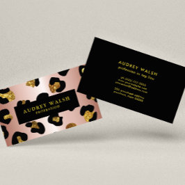 Grely Glittery Ro Guld Leopard skriver Luxury Visitkort