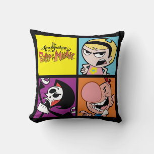 Grem Äventyr av Billy & Mandy Character Art Kudde
