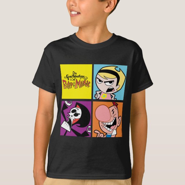 Grem Äventyr av Billy & Mandy Character Art T Shirt (Framsida)