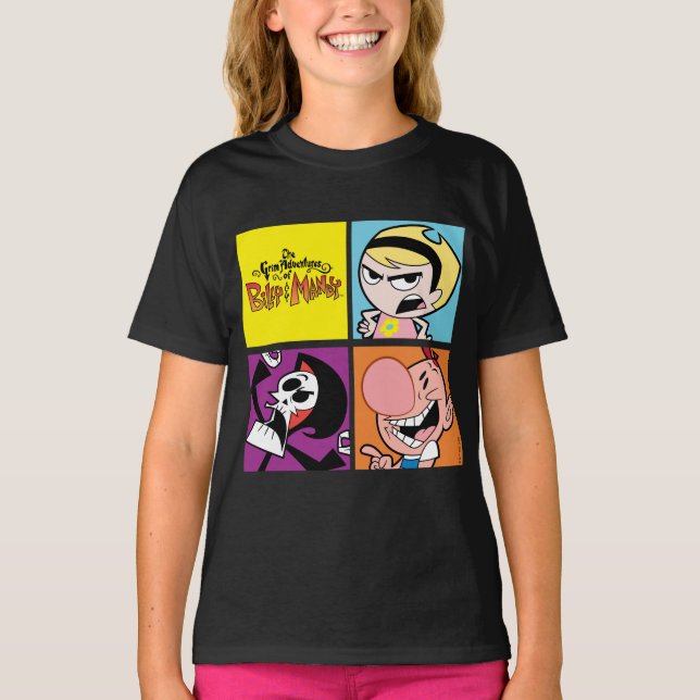 Grem Äventyr av Billy & Mandy Character Art T Shirt (Framsida)