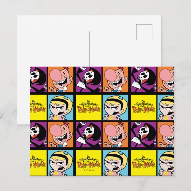 Grem Äventyr av Billy & Mandy Character Art Vykort (Fram/baksida)