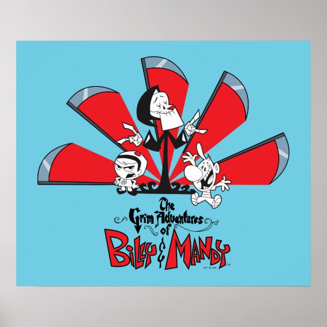 Grem Äventyr av Billy & Mandy Scythes Art Poster (Framsidan)
