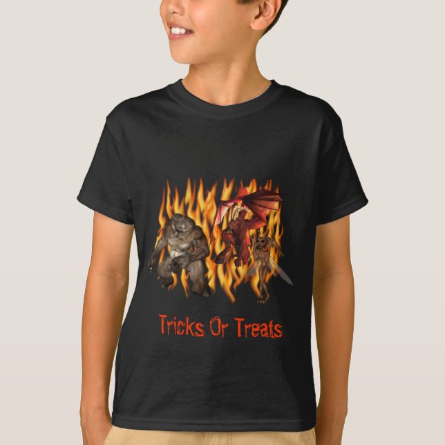 Gremlin Demon Monster Halloween T-Shirt (Framsida)
