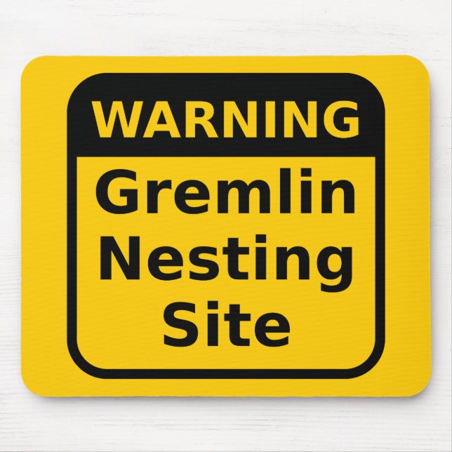 Gremlin Warning Mousepad Musmatta (Framsidan)