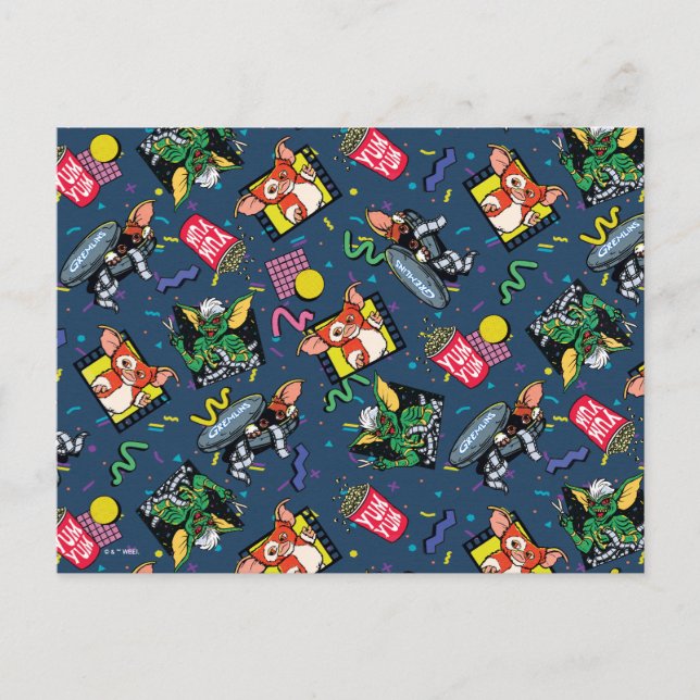 Gremlins™ 80-tals Retrowave Mönster Vykort (Framsida)