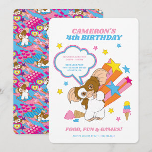 Gremlins   Gizmo Birthday Inbjudningar