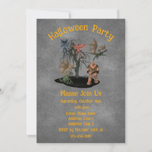 Gremlins Ogre Creatures Halloween Inbjudningar
