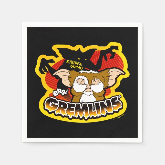 Gremlins | Rand Skrämmande Gizmo Pappersservett (Framsidan)