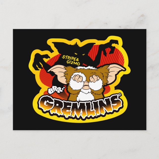 Gremlins | Rand Skrämmande Gizmo Vykort (Framsida)