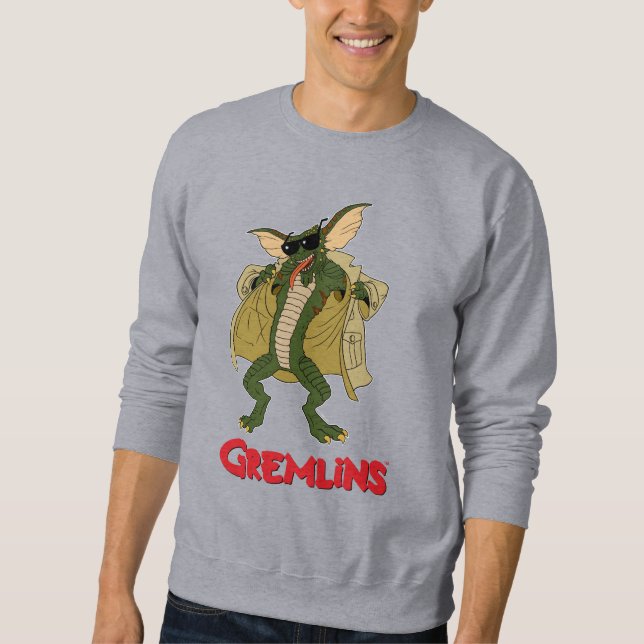 Gremlins | Rand Trench Jackar Flash Lång Ärmad Tröja (Framsida)
