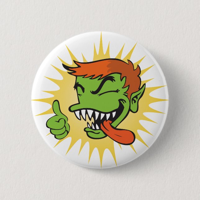 Gremmie knäppas - vit knapp (Framsida)