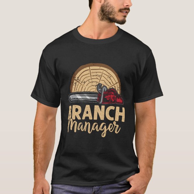 Gren Ager Lumberjack Chainsåg Arborist Logger T Shirt (Framsida)