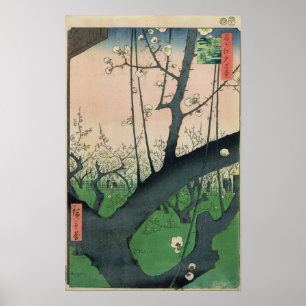 Gren av ett blommarplommonträd poster