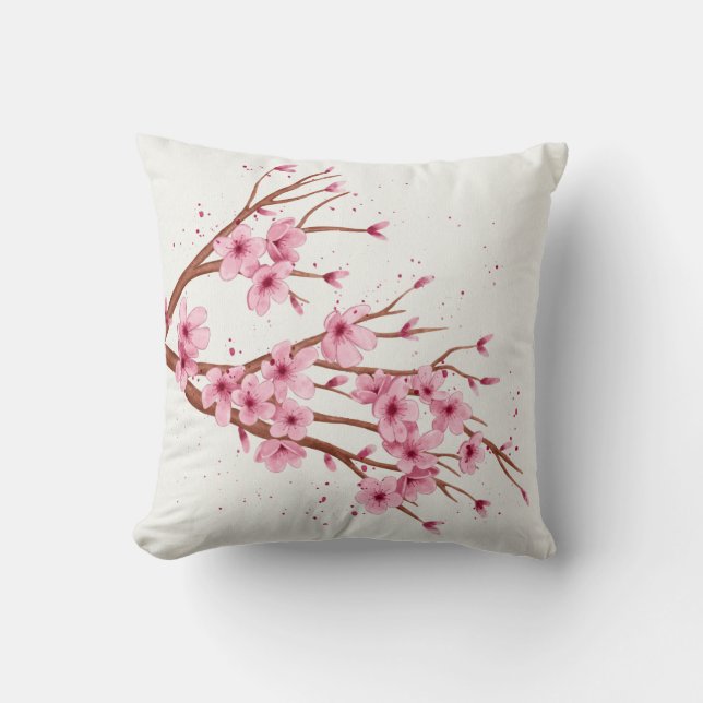 gren av sakura-blommor kudde (Framsida)