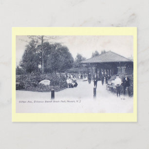 Gren Brook Park, Newark, New jersey Vintagen Vykort