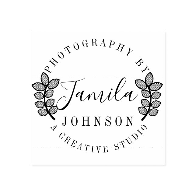 Gren Cirkulär Logo Fotografi Artist Studio   Stämpel (Tryck)