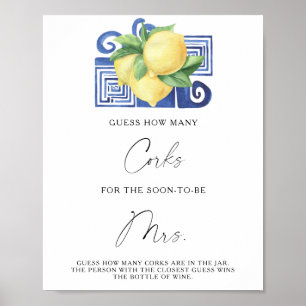 Gren Citroner - Gissa Hur Många Korkar Poster