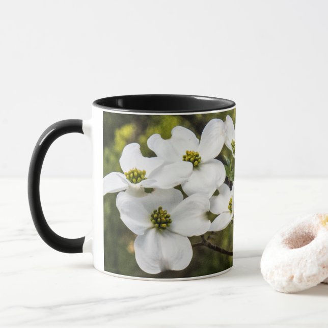 Gren i Dogwood Blommar Mugg (Med munk)