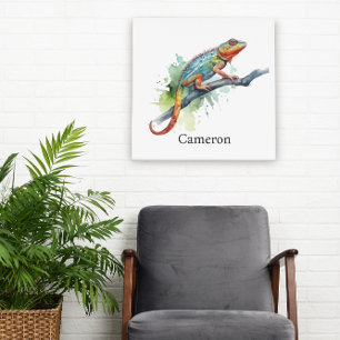 Gren i Färg: Chameleon Art, anpassningsbar Canvastryck