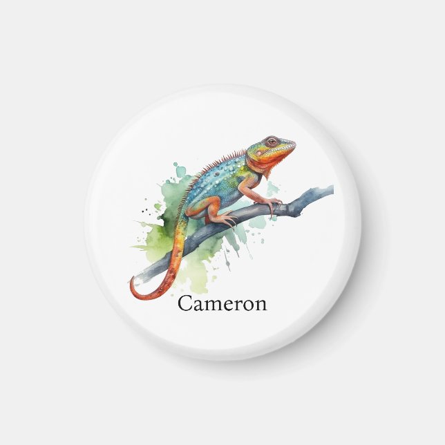 Gren i Färg: Chameleon Art, anpassningsbar Magnet (Framsidan)