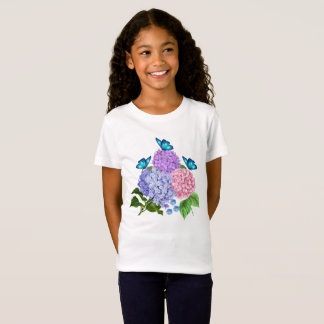 GREN I HYDRANGEAS MED BUTTERFLIT T SHIRT