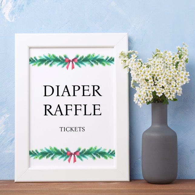 Gren i juldagstidning Raffle Baby Shower Poster (Skapare uppladdad)