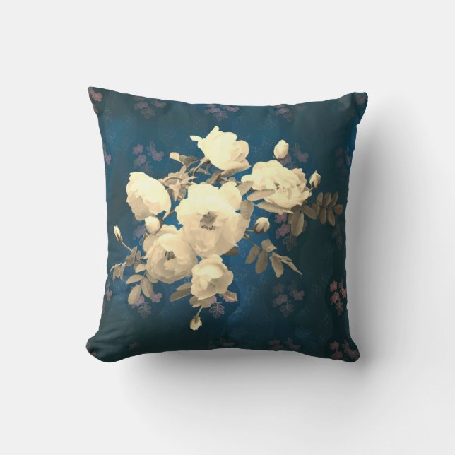 GREN i VIT ROS Kudde (Framsida)