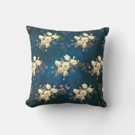 GREN i VIT ROS MÖNSTER Kudde