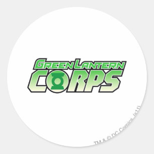 Gren Lantern Corps Logotyp 2 Runt Klistermärke